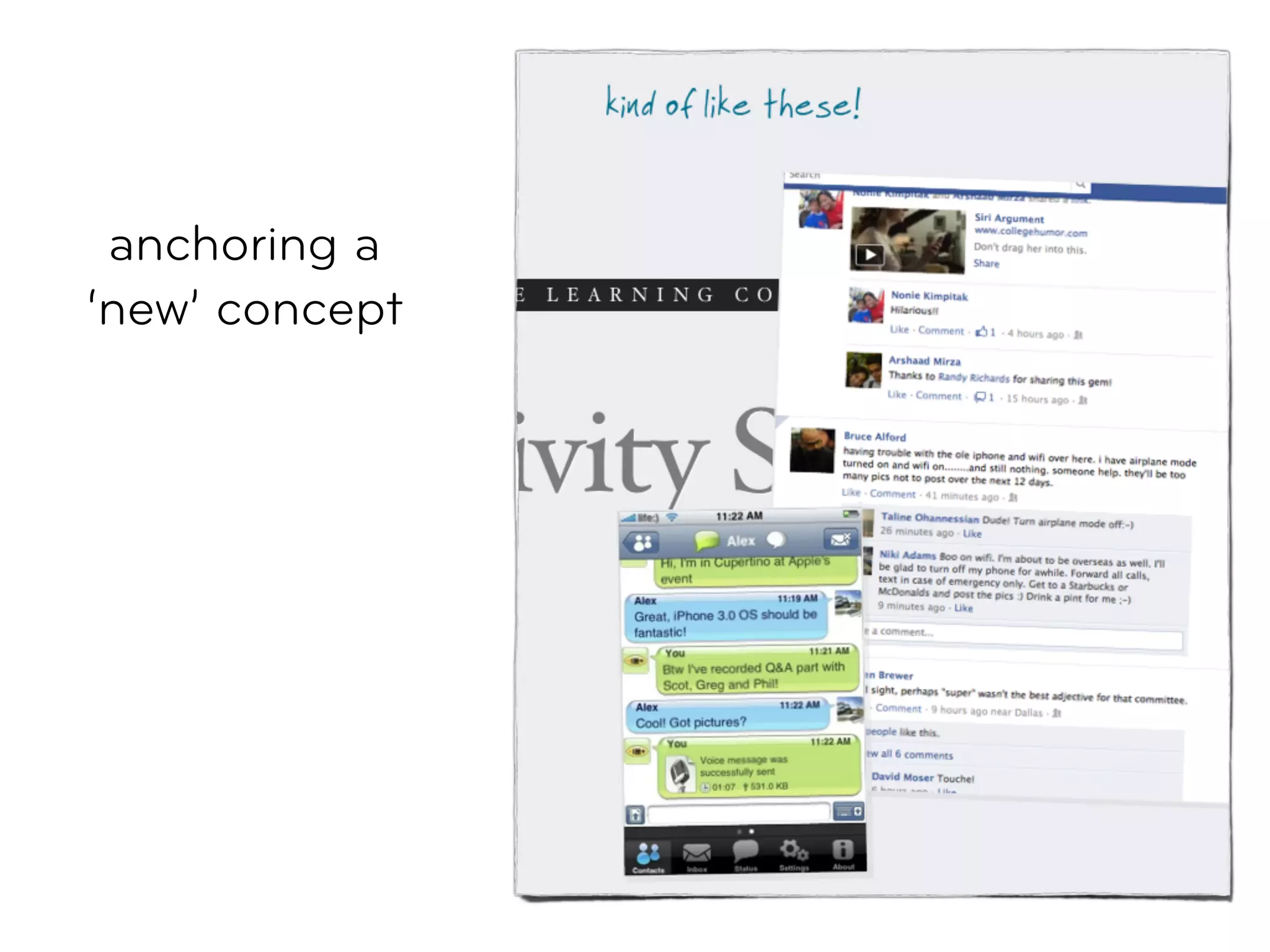 anchoring a
‘new’ concept
 