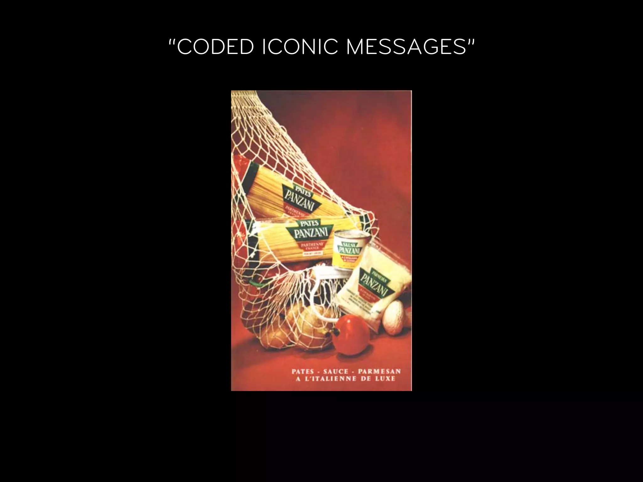 “CODED ICONIC MESSAGES”
 