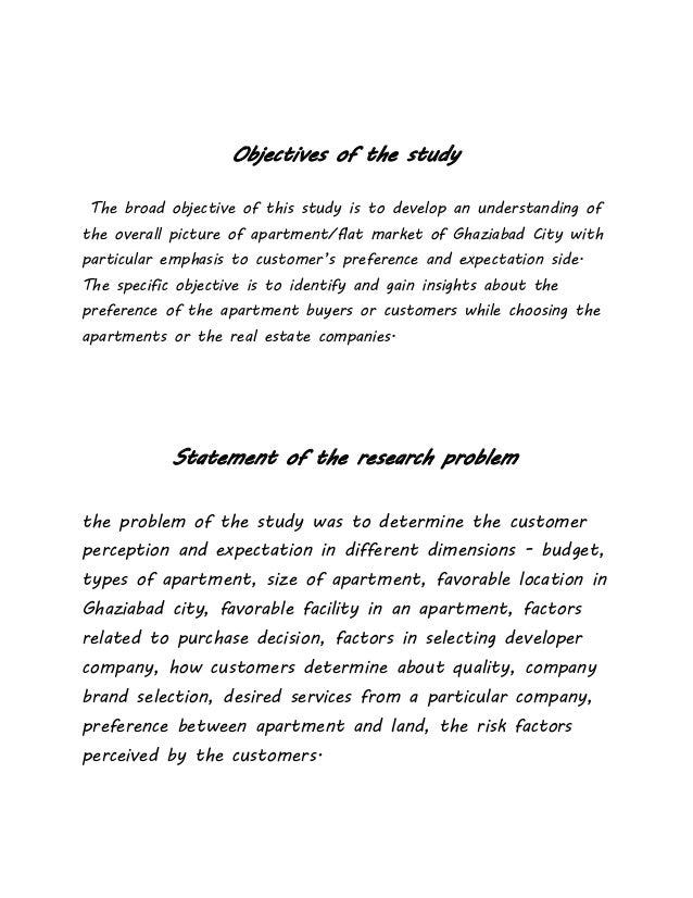 objectives of real estate