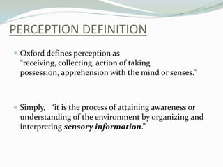Perception and learning in Organization | PPTX