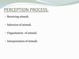 Perception and learning in Organization | PPTX