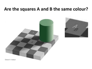 Are the squares A and B the same colour? 
 