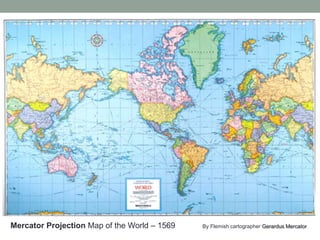 Mercator Projection Map of the World – 1569 By Flemish cartographer Gerardus Mercator