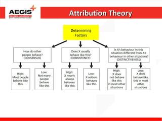 Attribution Theory
Determining
  Factors
 