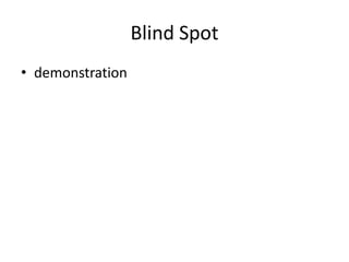 Blind Spot
• demonstration
 