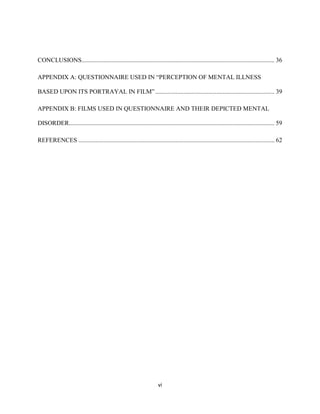Perception of mental illness based upon its portrayal in film | PDF