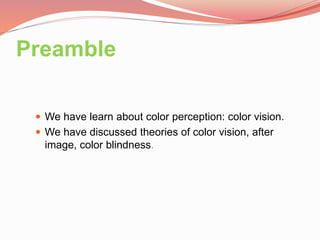 Perception of movement and time perception