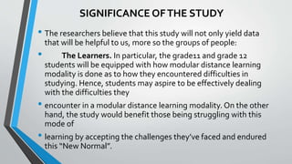Perception of Students on Modular Distance Learning [Autosaved].pptx
