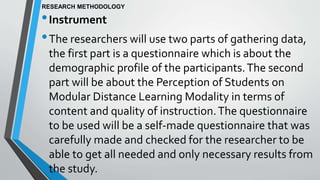 Perception of Students on Modular Distance Learning [Autosaved].pptx