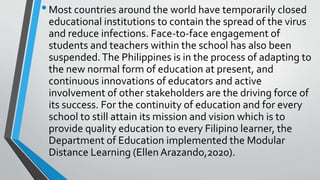 Perception of Students on Modular Distance Learning [Autosaved].pptx