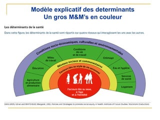 Modèle explicatif des determinants
Un gros M&M’s en couleur
 