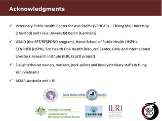 Perceptions and practices related to pork production chain in Hung Yen province, Vietnam