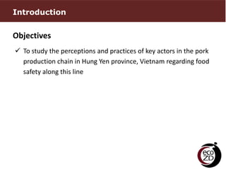 Perceptions and practices related to pork production chain in Hung Yen province, Vietnam