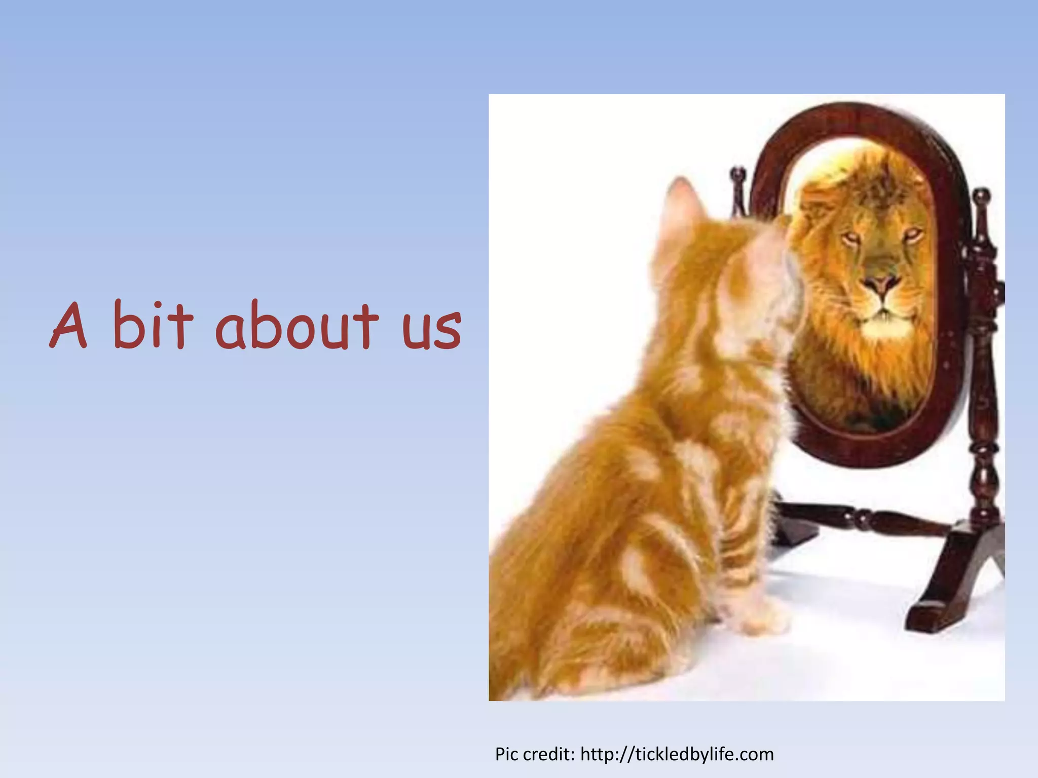 A bit about us




                 Pic credit: http://tickledbylife.com
 