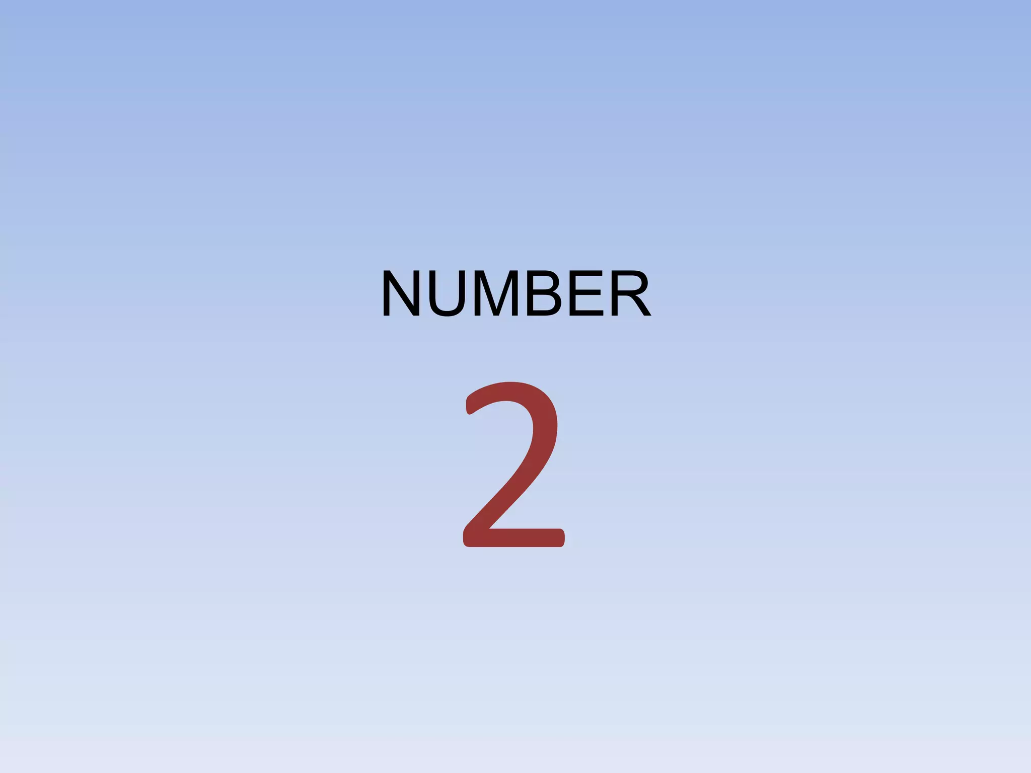NUMBER


 2
 
