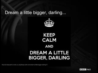 Dream a little bigger, darling...




http://sd.keepcalm-o-matic.co.uk/p/keep-calm-and-dream-a-little-bigger-darling-7/
 