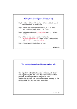 The Perceptron and its Learning Rule | PDF