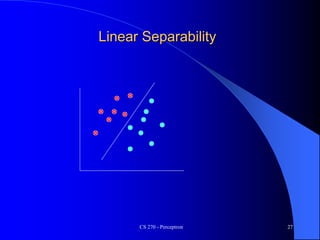 CS 270 - Perceptron 27
Linear Separability
 