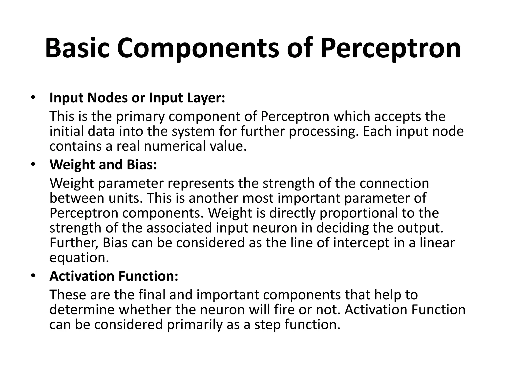 Introduction to Perceptron and Neural Network.pptx | Artificial ...