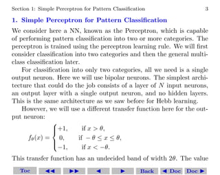 Comprehensive Guide to Perceptron Neural Networks for Pattern ...