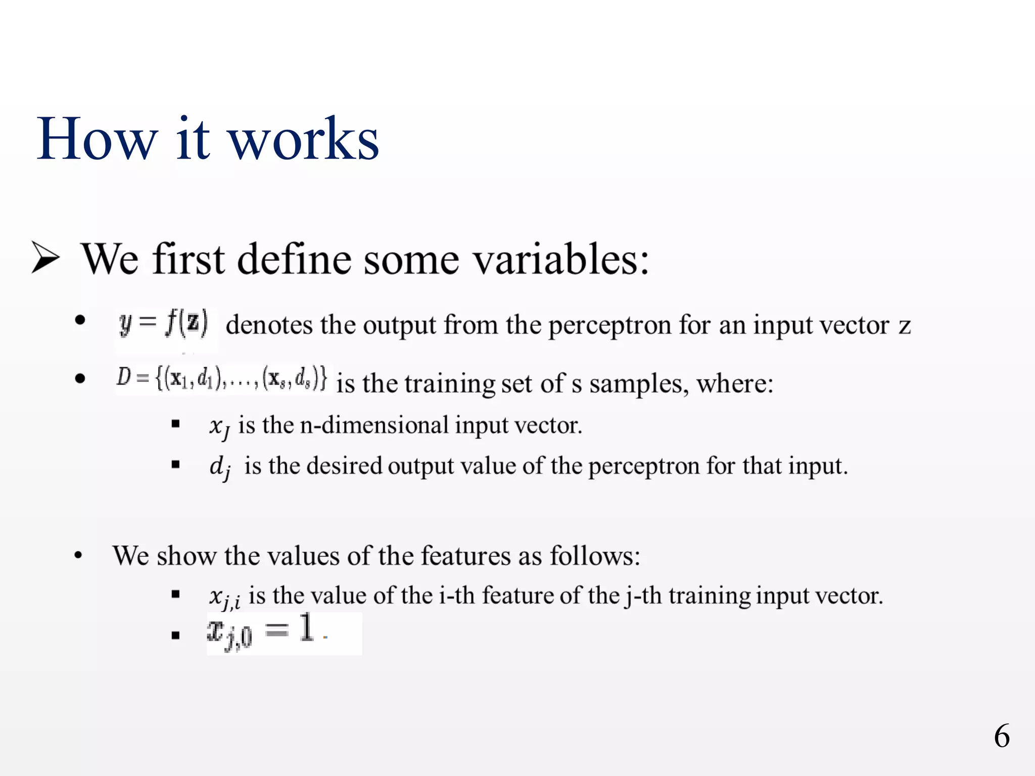 Perceptron algorithm | PPT