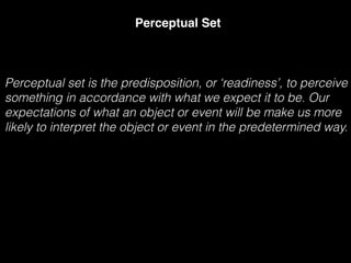 Perceptual constancy and set