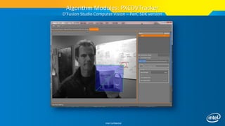 Intel Confidential
Algorithm Modules: PXCDVTracker
D’Fusion Studio Computer Vision – PerC SDK version
 