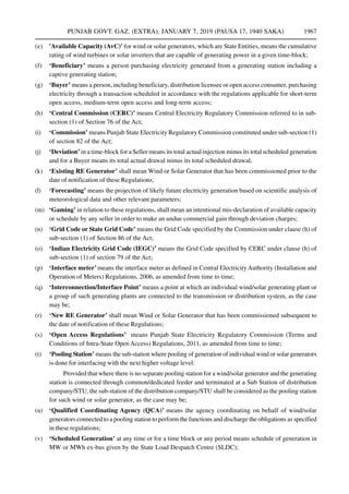 Punjab State Electricity Regulatory Commission (Forecasting, Scheduling ...