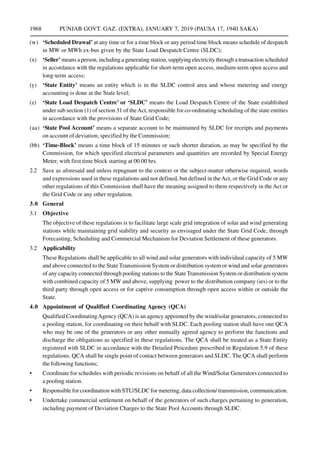 Punjab State Electricity Regulatory Commission (Forecasting, Scheduling ...