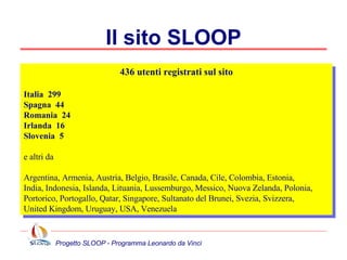LO di matematica Progetto SLOOP - Programma Leonardo da Vinci 