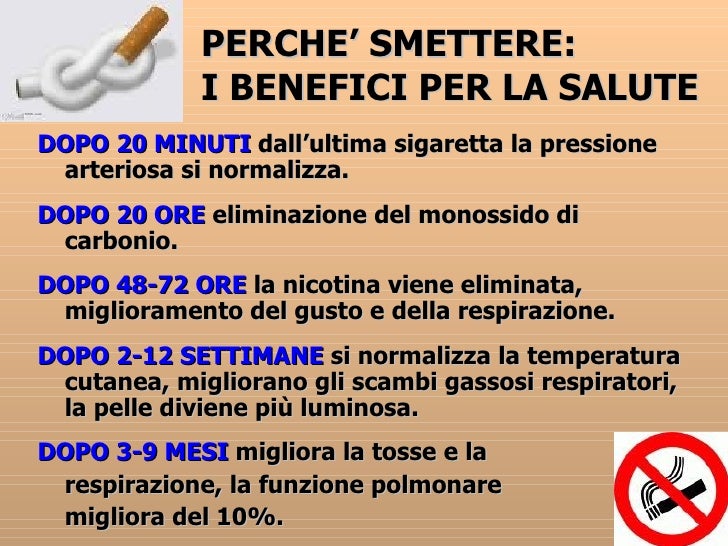 Conseguenze fumanti smesse su salute
