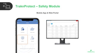 Mobile App & Web Portal
TraknProtect – Safety Module
 