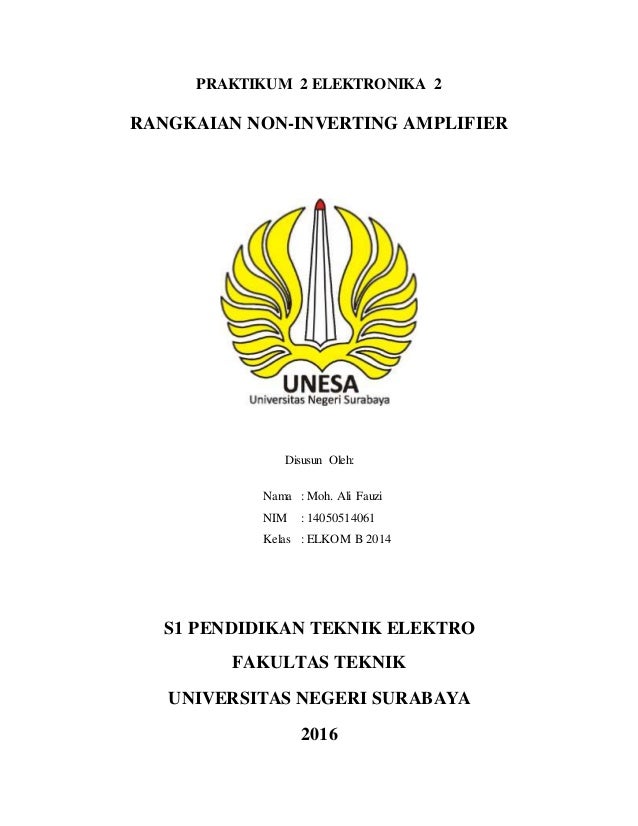 Laporan Percobaan 1 Non Inverting Amplifier