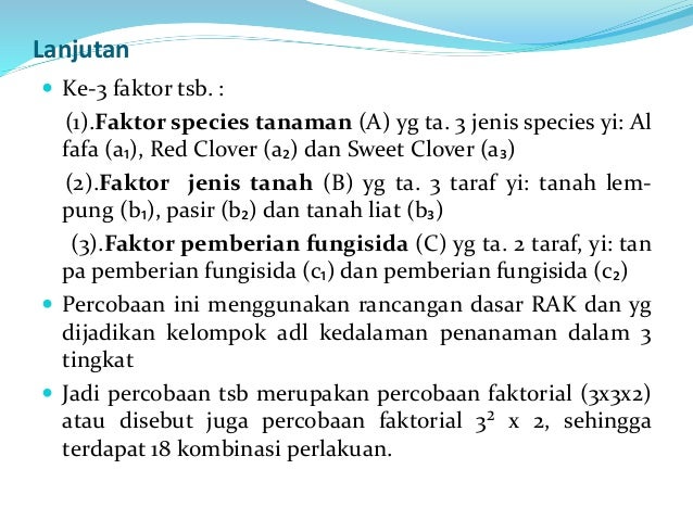 Percobaan faktorial