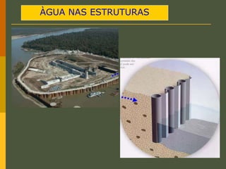 ÀGUA NAS ESTRUTURAS
 
