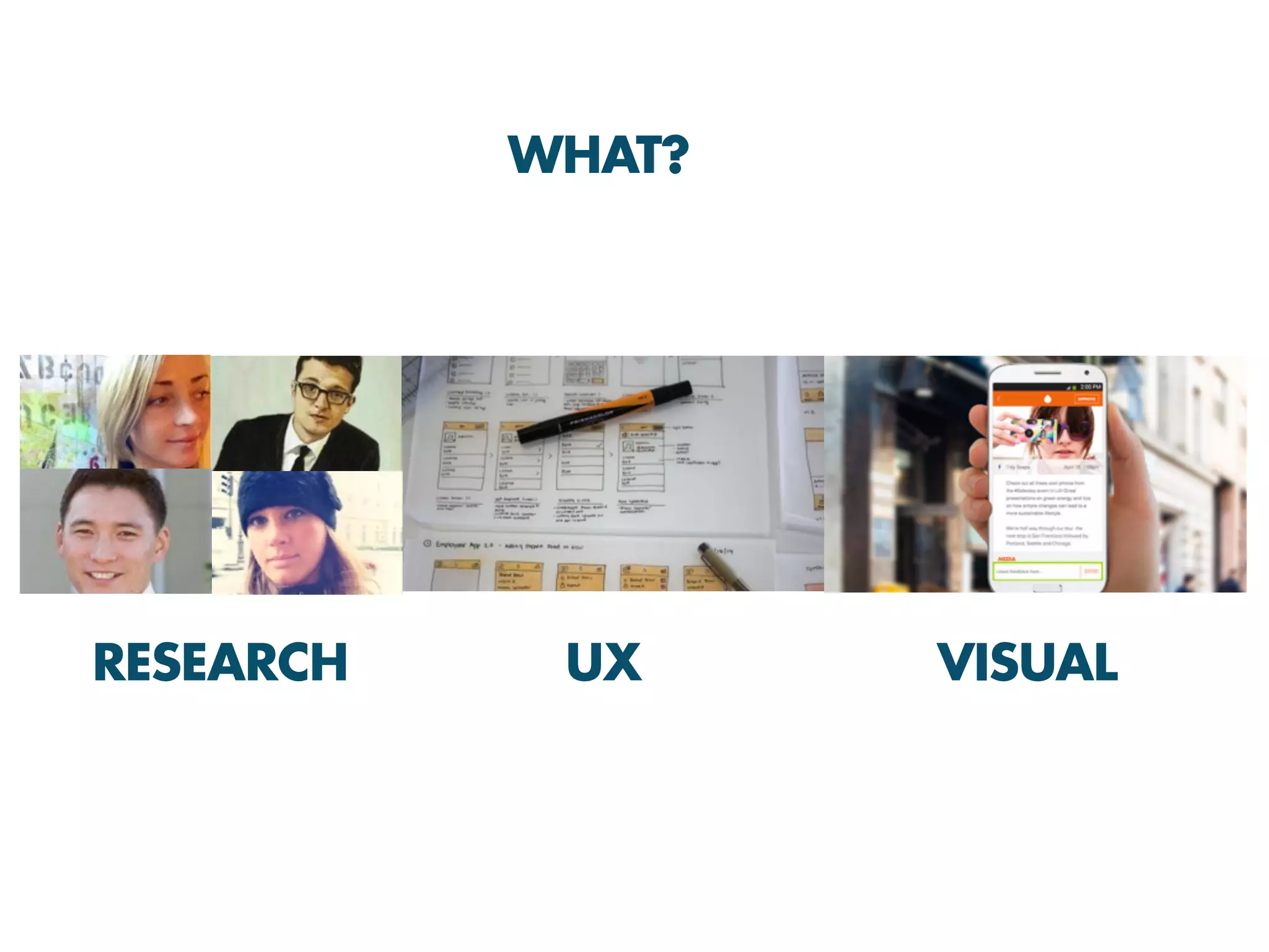 RESEARCH UX VISUAL
WHAT?