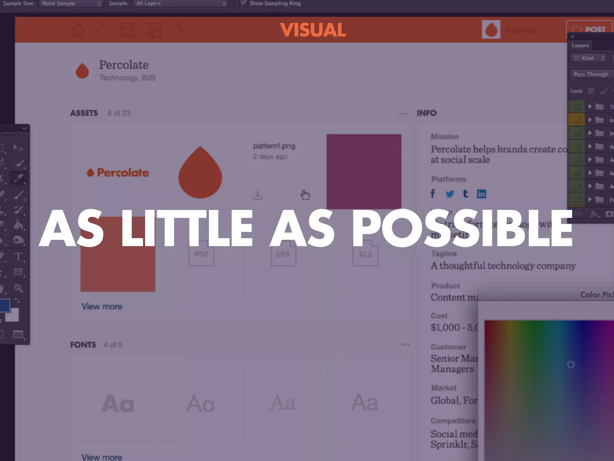 AS LITTLE AS POSSIBLE
VISUAL