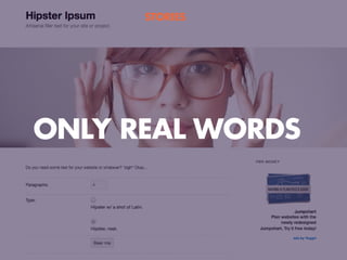 ONLY REAL WORDS
STORIES
 