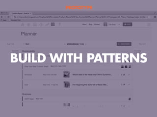 BUILD WITH PATTERNS
PROTOTYPE
 