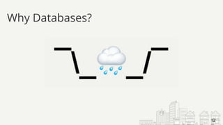 Why Databases?
12
 