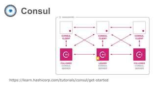 Consul
https://learn.hashicorp.com/tutorials/consul/get-started
 