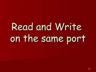 63
Read and WriteRead and Write
on the same porton the same port
 