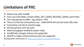 Percona Xtradb Cluster (pxc) 101 percona university 2019 | PDF