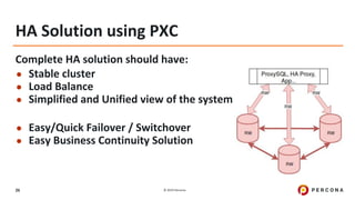 Percona Xtradb Cluster (pxc) 101 percona university 2019 | PDF
