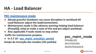 Percona Xtradb Cluster (pxc) 101 percona university 2019 | PDF