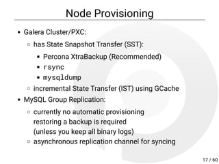 Percona XtraDB Cluster vs Galera Cluster vs MySQL Group Replication.pdf