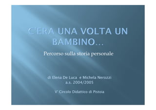 Percorso sulla storia personale



 di Elena De Luca e Michela Nerozzi
           a.s. 2004/2005

    V° Circolo Didattico di Pistoia
 