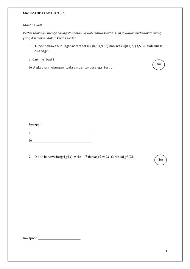 Soalan Ungkapan Algebra Pt3 - Contoh PP