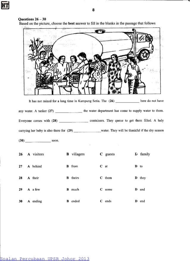 Percubaan upsr johor bahasa inggeris kertas 1 Percubaan upsr johor bahasa inggeris kertas 1