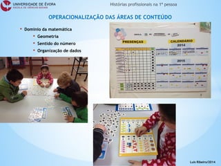 • 
Domínio da matemática 
• 
Geometria 
• 
Sentido do número 
• 
Organização de dados 
OPERACIONALIZAÇÃO DAS ÁREAS DE CONTEÚDO 
Luís Ribeiro/2014  